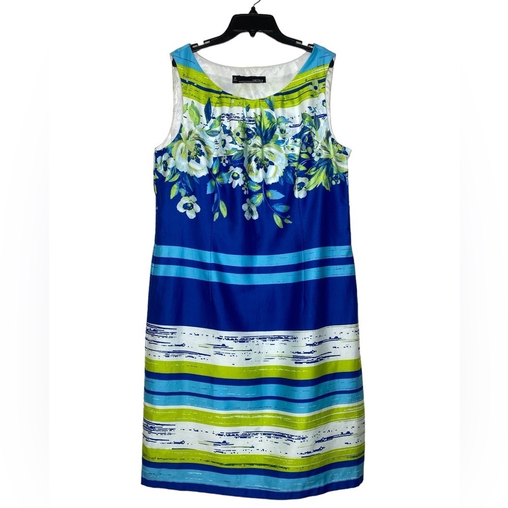 Chetta B Sleeveless Cotton Sheath Dress